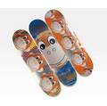 Jeff koons american b 1955 untitled monkey train 2006 screenprint in colors on three skateboard decks in original wrappers from an edition of unknown size stamped signature 31 x 7 78 
