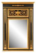 Large Empire Style Ebonized And Giltwood Mirror