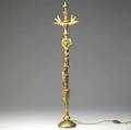 Pierre casenove  fondica gilded bronze table lamp base of totemic form signed case nove fondica france ce 32 x 7