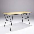 Teppermeyer  fred meyer san francisco versitable with birch laminate top on enameled wroughtiron base included in the museum of modern arts good design exhibition new york 1953 teppermeye