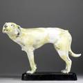 Jack earl glazed ceramic sculpture the what kind of dog is that dog 1976 made for the kohler foundation provenance theo portnoy gallery signed jack earl ohio 1976 19 x 25 x 7 34