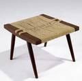 George nakashima grassseat ottoman in walnut 1979 signed george nakashima feb 1979 12 12 x 16 x 18