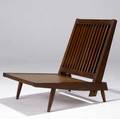 George nakashima slatback armless lounge chair in walnut provenance available 30 12 x 25 14 x 30 34