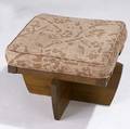 George nakashima walnut greenrock stool with mauve fabric cushion provenance available 15 x 19 x 20