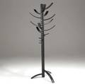 Bruce tippett  knoll  gavina renna coat rack in black enameled wood with fifteen adjustable arms approx 80 x 28