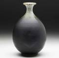 Peter voulkos stoneware bottleform vase covered in graded brownblack glazes signed voulkos f 8 12 x 5 12 dia