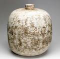 Claude conover large stoneware bottle with impressed pattern signed 20 x 18