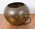 Imperial Guardian Foo Dog Brass Planter Urn