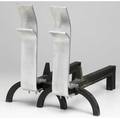 Eliel saarinen rare pair of andirons with steel uprights unmarked 16 x 9 34 x 22 14