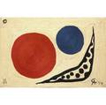 Alexander calder  bonart maguey fiber tapestry moon 1974 bonart label woven ca 74 and numbered 72 of 100 with copyright 56 12 x 85