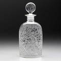 Lalique decanter with stopper molded with a grape pattern raised r lalique etched france 10 34 x 4 12
