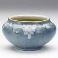 Newcomb college transitional squat vessel by sadie irvine with clusters of pinkish berries 1916 nc si id62 3 14 x 5 12