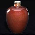Rookwood goldstone cabinet vase 1932 flame markxxxii6317f 3 34x 2 12