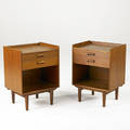 Borge mogensen pair of teak twodrawer nightstands branded mark 24 14 x 17 34 x 14 12