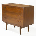 Borge mogensen teak chest of drawers with pullout writing desk stamped povl dinesen closed 34 x 39 x 18 14
