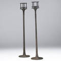 Jens quistgaard  dansk pair of tall iron candlesticks stamped dansk design denmark iho with copyright 17 14 h