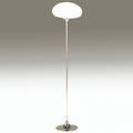 Laurel brushed steel mushroom floor lamp with original cased glass shade 56 x 12 dia