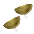 Karl springer  quoizel two brass and lucite demilune twosocket sconces 8 12 x 14 x 7 14