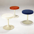 Eero saarinen  knoll three tulip stools knoll associates park avenue ny paper label 16 x 15 dia