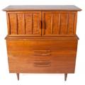 MidCentury Teak and Burlwood Chest of Drawers