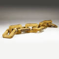 Studio ninelink carved pine chain sculpture 93 x 11