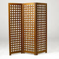 Modern latticework mahogany screen provenance collection of juan montoya 59 each panel 17 34