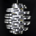 Max sauze  sciolari chromed metal ceiling fixture sciolari paper label on ceiling cap to ceiling cap 25 x 15