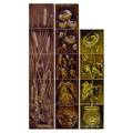 American encaustic tiling co three vertical friezes cattails sunflowers and daisies under majolica glazes one depicted in zanesville art tile in color e and l purviance 1972 and exhibited a