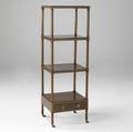 English whatnot mahogany etagere with four tiers and drawer 19th c 17 12 x 15 12 x 54