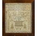 19th c sampler by sarah higham 1806 16 x 13 12