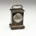 English tortoiseshell clock with brass handle 19th c 7 34