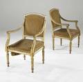 French louis xvi bergeres pair of painted wood open armchairs with velvet upholstery 19th c 22 x 21 x 35 12