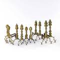 English brass andirons five pairs 18th19th c largest 20 12