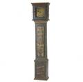 English grandfather clock painted floral decoration 18th c 15 x 9 12 x 72