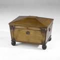 English regency wine cooler paneled mahogany with carved ball feet ca 18101820 21 x 27 x 20