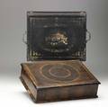 English inlaid boxes two document or letter boxes 19th c largest 5 x 11 12 x 8 14