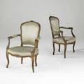 English bergeres pair of open arm chairs in the french style ca 17901820 34 x 24 x 22
