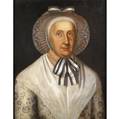Early portrait untitled woman in 17th c costume oil on canvas framed 18 x 23
