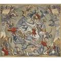 Hendrick i hondius dutch 15731650 hemisphae rii bore alis coeli et terrae handcolored engraving framed 1661 signed and dated in the plate 16 x 18 12 plate