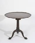 18th C Piecrust Tea Table with Boxed Birdcage