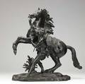 Marly horse bronze patinated bronze sculpture after guillaume coustou late 19thearly 20th c 23 x 19