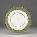 Mintons for tiffany  co twleve luncheon plates with gilt triple border stamped mark 10