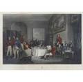 Charles george lewis british 18081880 the melton breakfast handcolored engraving on paper framed 22 x 30 sight
