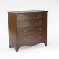 Chippendale chest mahogany with two over three drawer configuration 18th c 37 12 x 21 x 41