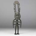 African bronze figure burkina faso bobo people human form with open finial fine patina 15
