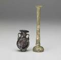 Roman glass bottles rare amethyst amphora and candlestick green glass unguentaria 1st3rd century ad intact with ancient patina larger 5 34
