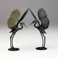 Rena rosenthal pair of bronze cranes with extended wings each marked rr made in austria 7 12