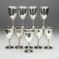 Juvento lopez reyes set of ten sterling goblets 80 ot 7 x 3 14