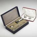 Gorham  cartier bar sets perrier set by cartier together with old sovereign set by gorham both in fitted boxes