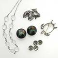 Sterling jewelry mid 20th c art deco crystal bead and paperclip link necklace 18 trifari sterl tortoise jelly belly 2 14 well sculpted goldfish brooch with opal eye unrecognized maker gfmw